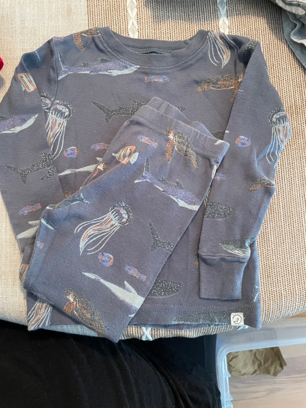 24 Mo Little Planet Blue Ocean Print Pajama Set
